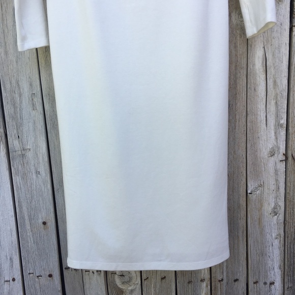 NWT Alice + Olivia Dorinda Off Shoulder Long Sleeve Knit Midi Dress White 6 - Picture 8 of 16